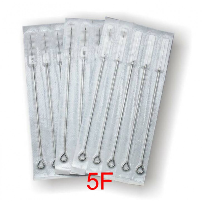 5 Flat Sterile Tattoo Needles 5F (Pack Of 50)